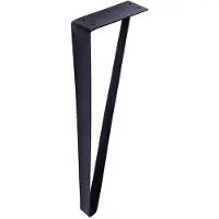 Furniture Legs Europe Massief stalen tafelpoot zwart design 15 bij 5 cm en hoogte 71 cm