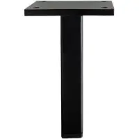 Furniture Legs Europe Stalen meubelpoot zwart rechthoek 2 bij 6 cm en hoogte 12 cm (2 x 6 cm)