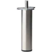 Furniture Legs Europe Stalen meubelpoot rvs look rond ø 3 cm en hoogte 19 cm (M8)