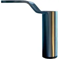 Furniture Legs Europe Stalen meubelpoot rvs look rond ø 3,8 cm en hoogte 14 cm