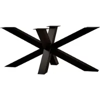 Furniture Legs Europe Stalen matrix zwart spinpoot 180 bij 80 cm en hoogte 72 cm (8 x 8 cm)