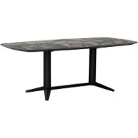 DTP Home Dining table Soho rectangular 210 MORTEX,76x210x110 cm, mortex top (Zwart, 210x110x76cm)