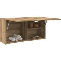 vidaXL Badkamerwandkast 80x25x40 cm bewerkt hout artisanaal eikenkleur