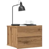 vidaXL Nachtkastje wandgemonteerd 40x32x30 cm artisanaal eikenkleur