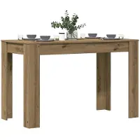 vidaXL Eettafel Artisan-Eikenhout, 120x60x76 cm, houtvezel