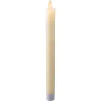 Lumineo - LED waving kaarsd2h25 cm crm/warm wit 2st