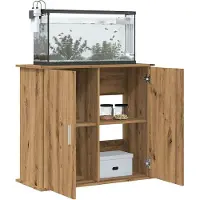 vidaXL Aquariumstandaard Artisan Eikenhout 81x36x73 cm Bewerkt Hout
