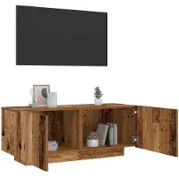 vidaXL Tv-meubel 100x35x40 cm bewerkt hout oud houtkleurig