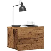vidaXL Nachtkastjes 2 st wandgemonteerd 40x32x30 cm oud houtkleurig