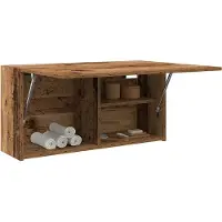 vidaXL Badkamerwandkast 80x25x40 cm bewerkt hout oud houtkleurig