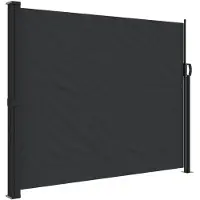 vidaXL Zijmarkies, uitschuifbaar, zwart, 160x600 cm