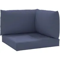 vidaXL Palletkussens 3 st oxford stof marineblauw