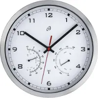 Auriol Radiogestuurde wandklok (Zilver/wit)