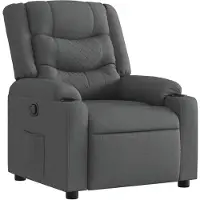 vidaXL Fauteuil verstelbaar stof donkergrijs