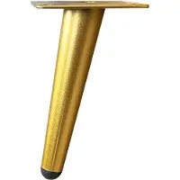 Furniture Legs Europe Stalen schuine meubelpoot goud conisch ø 3,5 cm / 2 cm en hoogte 15 cm