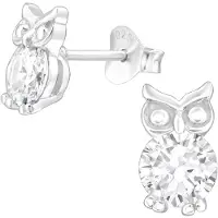 Montebello Oorbellen Alonna - 925 Zilver E-Coating - Uil - 9x5mm