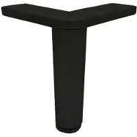 Furniture Legs Europe Stalen meubelpoot zwart rond ø 13 cm en hoogte 15 cm