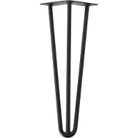 Furniture Legs Europe Stalen hairpin zwart hairpin ø 1,2 cm en hoogte 40 cm