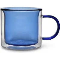 Ona theemok (270ml) dubbelwandig blauw Liv (set van 2)