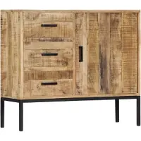 vidaXL Dressoir - Dressoirs - Houten Dressoir - Houten Dressoirs - Dressoir 88x30x71 cm massief mangohout