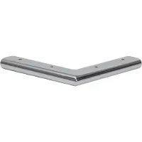 Furniture Legs Europe Stalen meubelpoot chroom hoek 18 bij 18 cm en hoogte 2 cm (2 x 4 cm)