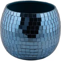 Present Time Bloempot Mirror Globe - Blauw - Ø18cm - Scandinavisch