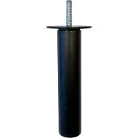 Furniture Legs Europe Stalen verstelbare meubelpoot zwart rond ø 3 cm en hoogte 14,5 cm (M8)