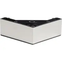 Furniture Legs Europe Meubelpoot rvs look vierkant 12 bij 12 cm en hoogte 5 cm van kunststof