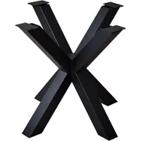Furniture Legs Europe Stalen matrix zwart spinpoot 80 bij 80 cm en hoogte 72 cm (8 x 8 cm)