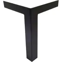 Furniture Legs Europe Stalen meubelpoot zwart hoek 3 bij 3 cm en hoogte 19 cm (3 x 3 cm)