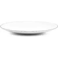 BonBistro Plat bord 24cm coupe black rim Basic White (Set van 6)