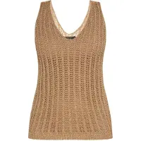 Faina Gebreide top goud