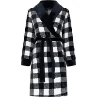 Rebelle Geruite badjas Laurie gerecycled polyester | Maat XL