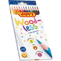Jovi Kleurpotloden houtvrij assorti etui à 12 stuks