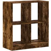 vidaXL Boekenkast 68,5x32x75 cm bewerkt hout gerookt eikenkleurig