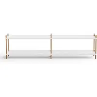 Nine Bolt Wandrek White | Natural Oak | 200 x 2 Shelves