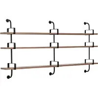 Gubi Demon Wandplank 3 verdiepingen walnut, 215 cm
