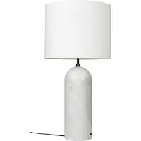 Gubi Gravity Vloerlamp White marble | White Shade | XL Low