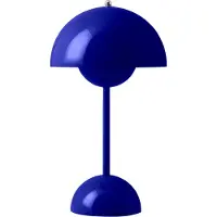 &tradition Tafellampe &Tradition, Flowerpot VP9, dimbare, Blauw, Woonkamer, Kunststof, Designer