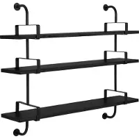 Gubi Demon Wandplank 3 verdiepingen black stained ash, 155 cm