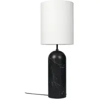 Gubi Gravity XL vloerlamp zwart marmer/wit, high