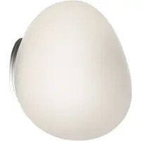 Foscarini Design wandlamp Gregg piccola, dimbaar, wit / opaal, Badkamer, Glas, Design, Wandlamp design