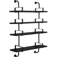 Gubi Démon Plank 95 cm | 4 shelves | Black Stained Ash