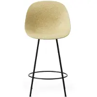 Normann Copenhagen Barstoel Mat Bar Chair 65 cm Black Steel Hemp