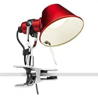Artemide Tolomeo Micro Pinza wandlamp klembevestiging rood
