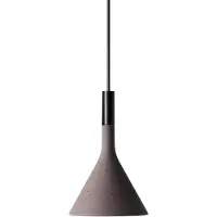 Foscarini Hanglamp Aplomb Mini, dimbaar, bruin / roest, Keuken, Beton, Design, hanglamp