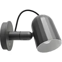 HAY Wandlampe , Noc Wall Button, Grijs, Woonkamer, Metaal, Designer