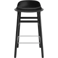 Normann Copenhagen Form Chair barkruk gelakte eiken poten 65 cm zwart