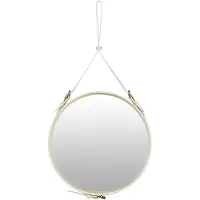 Gubi Adnet Circular Wandspiegel Cream Leather | Ø58 cm