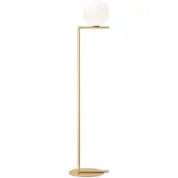 Flos Vloerlampe , IC F1, dimbare, Goud / Messing, Woonkamer, Metaal, Designer